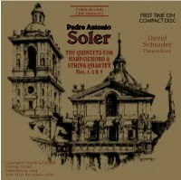 David Schrader the QUINTETS for Harpsichord HARPSICHORD & STRING QUARTET Nos