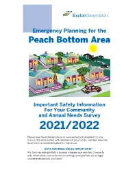 Emergency Planning for the Peach Bottom Area