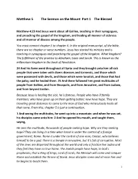Matthew 5 the Sermon on the Mount Part 1 the Blessed