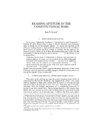 Reading Attitude in the Constitutional Wish