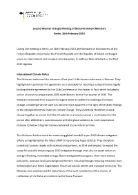Second Weimar Triangle Meeting of the Environment Ministers in Berlin