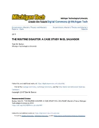 The Routine Disaster: a Case Study in El Salvador