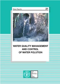 Water Quality Management and Control of Water Polution