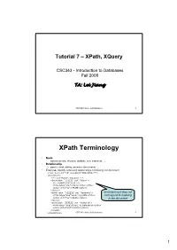 Xpath Terminology
