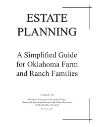 A Simplified Guide for Oklahoma Farm and Ranch Families