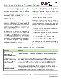 Computer Software