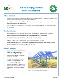 DACF Dual-Use (Agrivoltaics)