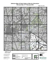 Definitive Map of Public Rights of Way for Oxfordshire Relevant Date: 21St February 2006 Colour SHEET SP 23 SW