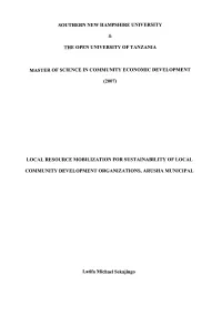 Local Resources Mobilization for Sustainability of Local Community
