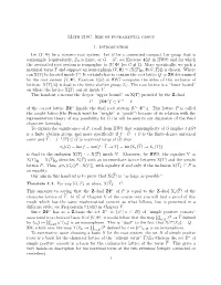 Math 210C. Size of Fundamental Group 1. Introduction Let (V,Φ) Be a Nonzero Root System. Let G Be a Connected Compact Lie Group