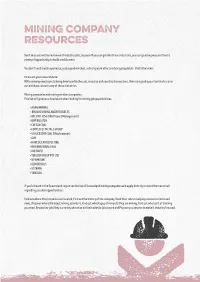 Mining Company Resources