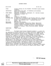 Reproductions Supplied by EDRS Are the Best That Can Be Made from the Original Document