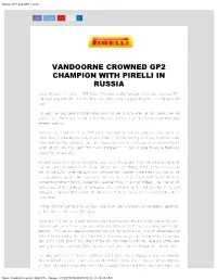Russia GP2 and GP3 Review