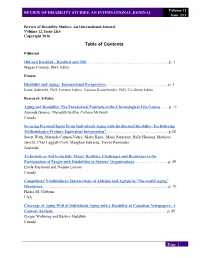 Table of Contents