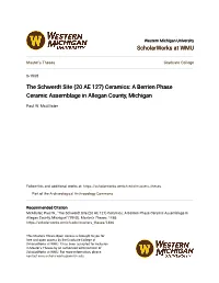 The Schwerdt Site (20 AE 127) Ceramics: a Berrien Phase Ceramic Assemblage in Allegan County, Michigan