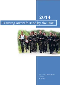 Training Aircraft Used by the RAF