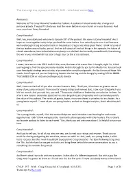With Craig-Groeschel (Completed 02/02/21) Page 1 of 26 Transcript by Rev.Com