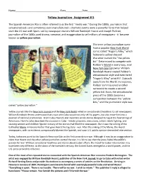 Yellow Journalism- Assignment # 5