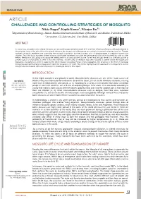Challenges and Controlling Strategies of Mosquito