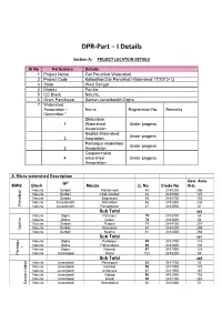 DPR-Part – I Details