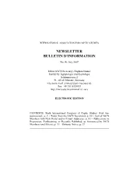 Newsletter N. 50, 2007