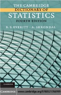 The Cambridge Dictionary of Statistics Fourth Edition