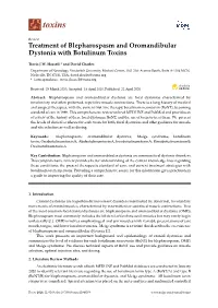 Treatment of Blepharospasm and Oromandibular Dystonia with Botulinum Toxins