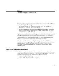 3. Fortran Program Interfaces