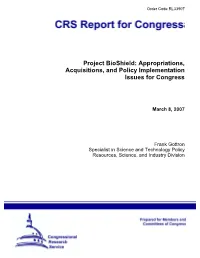 Acquisitions, and Policy Implementation Issues for Congress