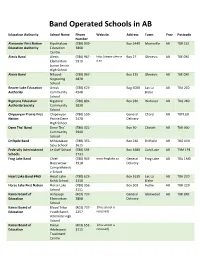Band Operated Schools in AB