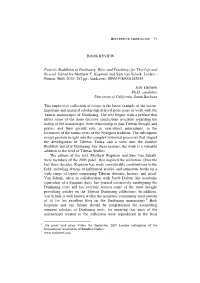 BOOK REVIEW Esoteric Buddhism at Dunhuang: Rites and Teachings For