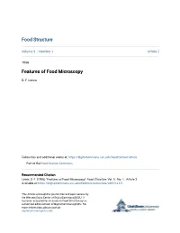 Features of Food Microscopy
