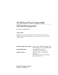 HP Decnet-Plus for Openvms Decdts Management