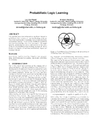Probabilistic Logic Learning