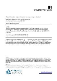 Quaternary Sea Level Change in Scotland