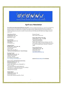 SFSNNJ Newsletter