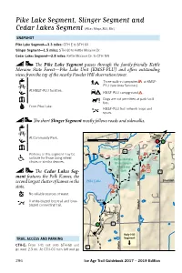 Slinger Segment and Cedar Lakes Segment (Atlas Maps 84F, 85F)