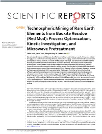 Technospheric Mining of Rare Earth Elements from Bauxite