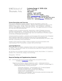 1 USC Costume Design Syllabus 2015
