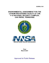 Approved for Public Release LPF Environmental Assessment