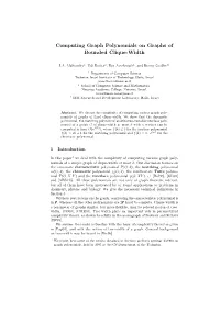 Computing Graph Polynomials on Graphs of Bounded Clique-Width