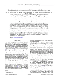 Entanglement Properties of a Measurement-Based Entanglement Distillation Experiment