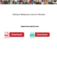 Getting a Marijuana Licence in Nevada