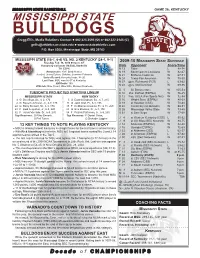 Kentucky Game Notes.Indd