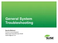SUSE Linux Enterprise Server 12 Does Not Provide the Repair System Anymore