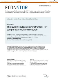 The Euromodule. a New Instrument for Comparative Welfare Research