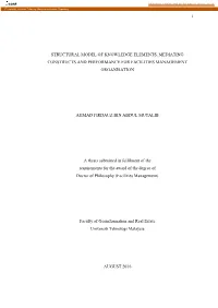 I STRUCTURAL MODEL of KNOWLEDGE ELEMENTS