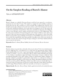 On the Simplest Reading of Bartol's Alamut