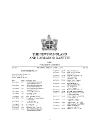 The Newfoundland and Labrador Gazette