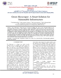 Green Skyscraper: a Smart Solution for Sustainable Infrastructure